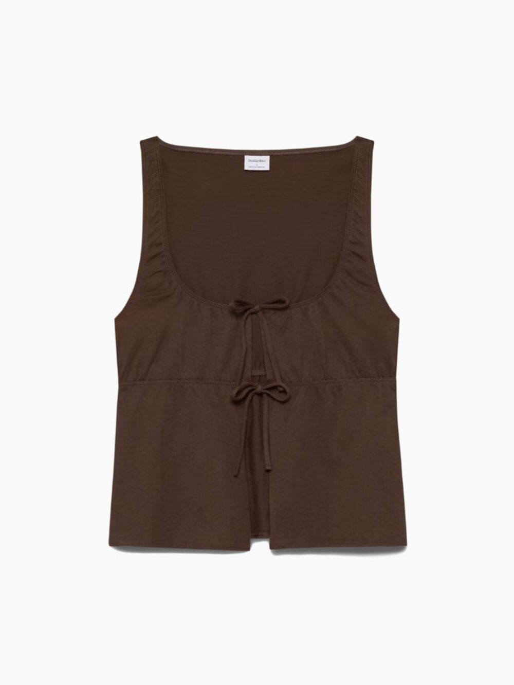 Aritzia Sunday Best Cannoli Top Chocolate Brown